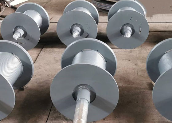 Steel Cable Multi Layer Winding Grooved Drum For Electric Power Towing Winch