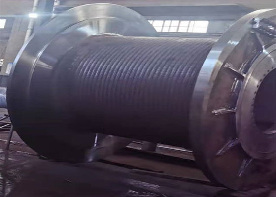 Tower Crane Lbs Grooved Winch Drum 1500mm Large Diameter Cable Steel Material