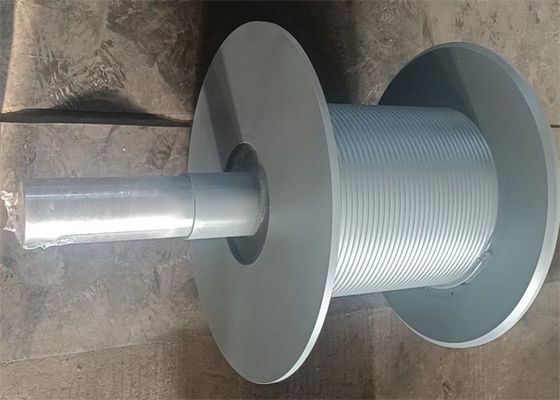 Steel Cable Multi Layer Winding Grooved Drum For Electric Power Towing Winch