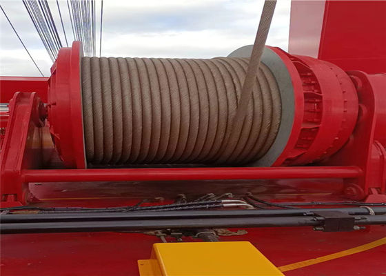 Offshore Platform Wind Powered Lifting Crane Winch Drum With Lebus Grooves