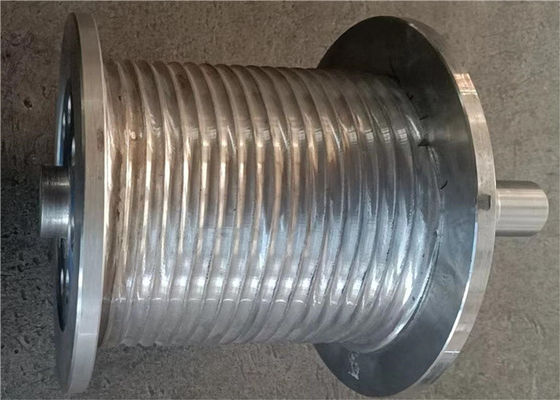 Carbon Steel Lebus Rope Winch Drum With Shaft Used In Construction Machinery Cranes