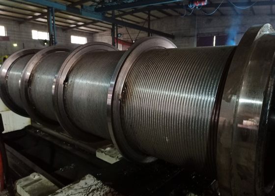 Quadruple Carbon Steel Grooved Winch Drum With Shaft