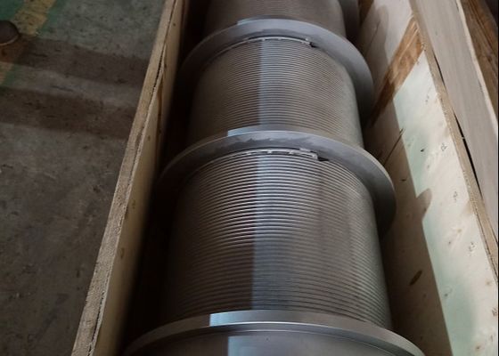 Quadruple Carbon Steel Grooved Winch Drum With Shaft
