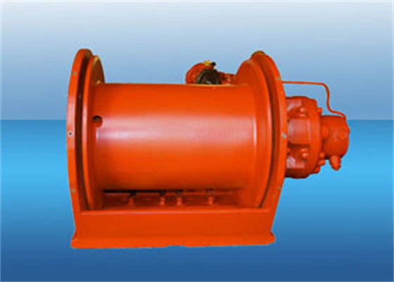 Customized 30 KN Hydraulic Rope Winch Red Color For Mining