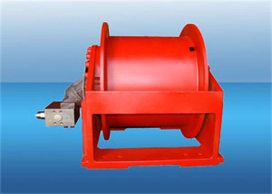 Customized 30 KN Hydraulic Rope Winch Red Color For Mining