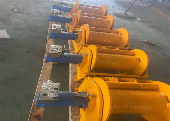 Lebus 10000 Lb Hydraulic Crane Winch Yellow Color With Grooved Drum