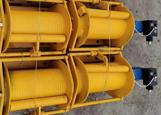 Lebus 10000 Lb Hydraulic Crane Winch Yellow Color With Grooved Drum