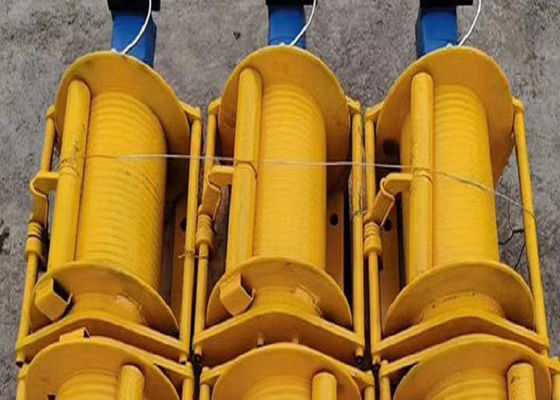 Lebus 10000 Lb Hydraulic Crane Winch Yellow Color With Grooved Drum