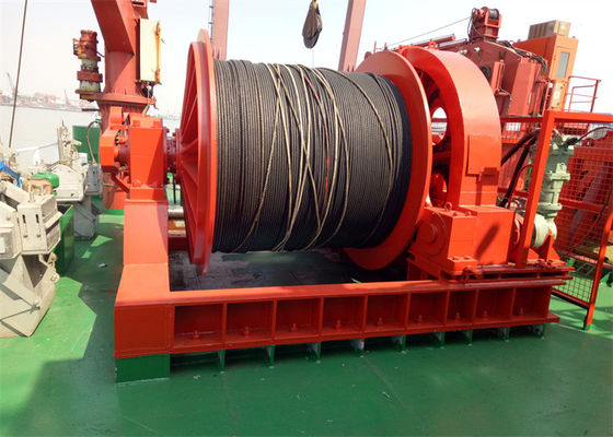 30Ton Slow Speed Winch With Spooling Device Hydraulic Power