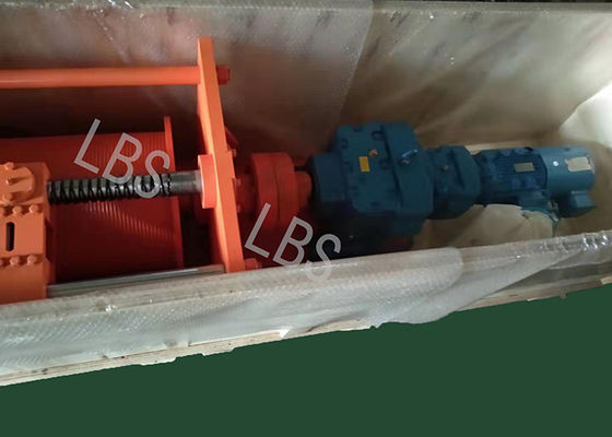 Customized Steel Ship Mooring Winch 10 Ton With Spooling Device
