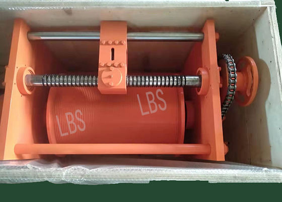 Customized Steel Ship Mooring Winch 10 Ton With Spooling Device
