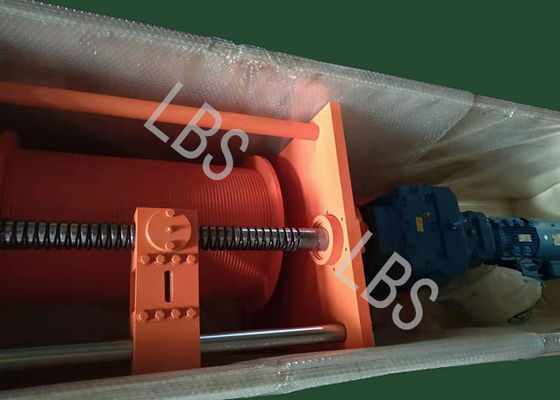 Customized Steel Ship Mooring Winch 10 Ton With Spooling Device