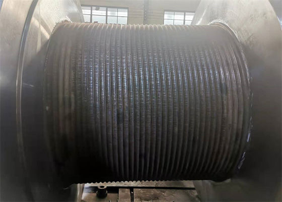 Tower Crane Lbs Grooved Winch Drum 1500mm Large Diameter Cable Steel Material