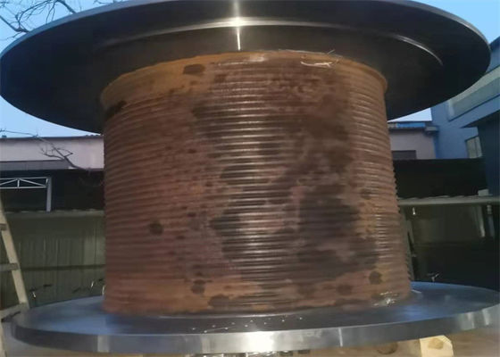 Tower Crane Lbs Grooved Winch Drum 1500mm Large Diameter Cable Steel Material